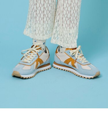 【ASFVLT アスファルト】 【GATE】 BLUE BEIGE COGNAC CROC 【GAT098】 スニーカー