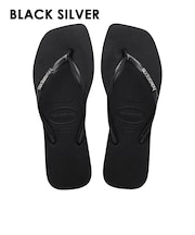 【havaianas ハワイアナス】 レディース サンダル ラバービーチサンダル 【Slim Square Logo Metallic】 スリムスクエアロゴメタリック