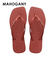 【havaianas ハワイアナス】 レディース サンダル ラバービーチサンダル 【Slim Square Logo Metallic】 スリムスクエアロゴメタリック