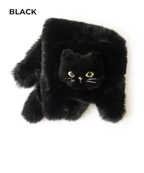 WOVEN /ウーヴン】 ECO FUR NEKO FLAP COVER エコファー ねこ フェイス