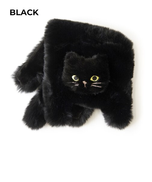 【WOVEN /ウーヴン】 ECO FUR NEKO FLAP COVER エコファー ねこ フェイス 猫フラップカバー
