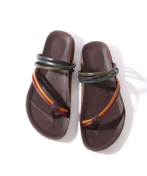 新品 PADRONE ナノユニバース 別注 指ぬきレザーサンダル サイズ41 PADRONE THE STANDARD LINE／別注 THONG SANDAL ／ 指ぬきレザー