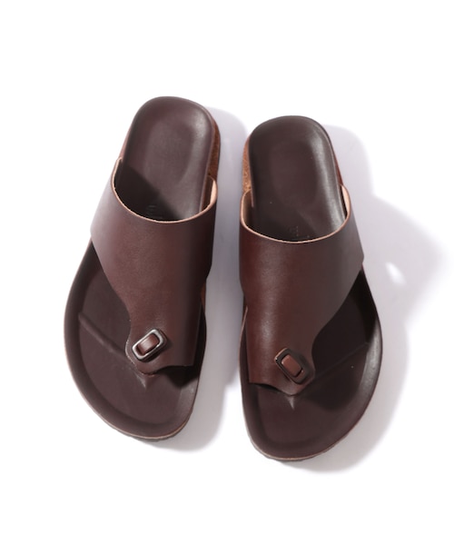PADRONE THE STANDARD LINE／別注 THONG SANDAL ／ 指ぬきレザー