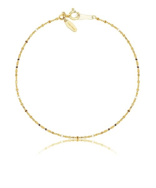 【選べる素材(K18 プラチナ)】ブレスレット レディース ペタル チェーン プラチナ PT850 ゴールド K18 18金 幅1.2mm LPUC ララクリスティー