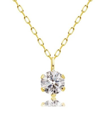 ネックレス レディース 18金 プラチナ ダイヤ ダイヤモンド 0.1ct PT900 ゴールド K18 ソリティア LPUC ララクリスティー