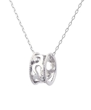 【選べる素材(K18 プラチナ)】ネックレス レディース 18金 プラチナ  ダイヤモンド PT950 ゴールド アラベスク LPUC ララクリスティー