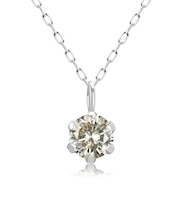 ネックレス レディース  プラチナ  ダイヤモンド SIクラス 一粒 0.1ct PT900  6本爪 LPUC ララクリスティー