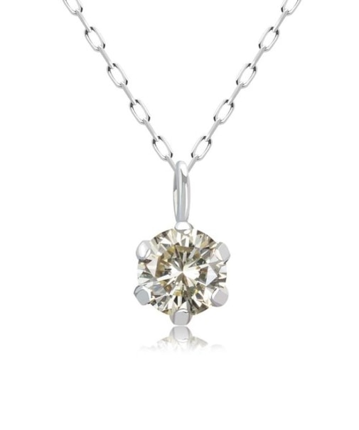 ネックレス レディース  プラチナ  ダイヤモンド SIクラス 一粒 0.1ct PT900  6本爪 LPUC ララクリスティー