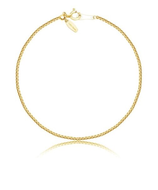 【選べる素材(K18 プラチナ)】ブレスレット レディース ブランド ベネチアン チェーン プラチナ PT850 ゴールド K18 18金 幅約0.85mm LPUC ララクリスティー