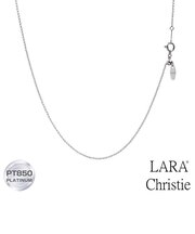 ネックレス チェーン プラチナ 最長45cm ロール チェーンのみ 幅1.0mm 約1.9g PT850 長さ調整可能 LCC ララクリスティー