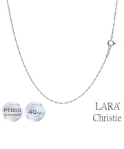 ネックレス チェーン プラチナ 40cm スクリュー チェーンのみ 幅0.8mm 約0.71g PT850 長さ40cm LCC ララクリスティー