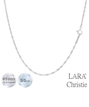 ネックレス チェーン プラチナ 55cm スクリュー チェーンのみ 幅 約1mm 約2.22g  pt850 長さ55cm LCC ララクリスティー