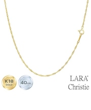 ネックレス チェーン 18金 40cm スクリュー チェーンのみ 幅1mm 約1.38g ゴールド K18 長さ40cm LCC ララクリスティー