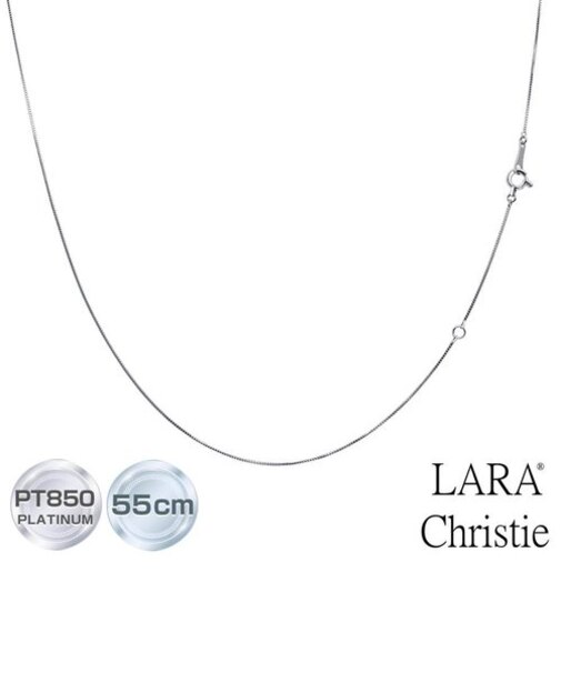 ネックレス チェーン プラチナ 55cm ベネチアン チェーンのみ 幅0.5mm 約1.5g Pt850 ララクリスティー
