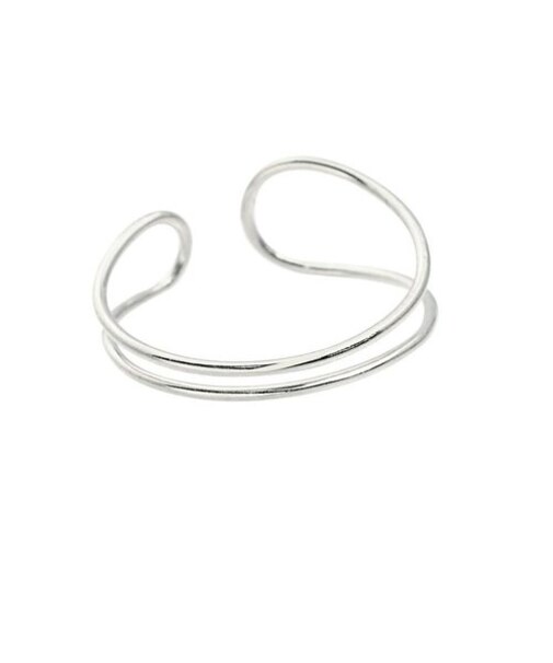 【選べる素材(K18 プラチナ)】イヤーカフ レディース 軟骨 18金 プラチナ シンプル PT900 ゴールド K18  地金 インフィニティ LPUC ララクリスティー