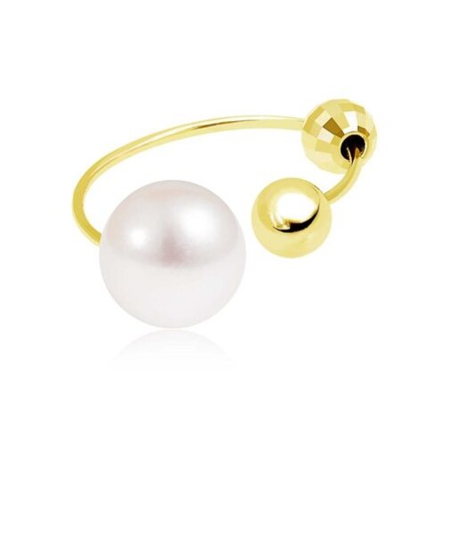 【選べる素材(K18 プラチナ)】イヤーカフ あこや真珠 7.0-8.0mm パール レディース イヤリング ミラーボール プラチナ 18金 ゴールド K18 LPAC ララクリスティー