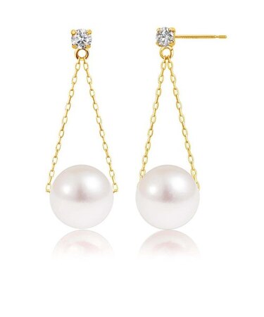 【選べる素材(K18 プラチナ)】ピアス あこや真珠 パール レディース アコヤ真珠 ダイヤモンド 計0.1ct 揺れる PT900 K18 ゴールド LPAC ララクリスティー