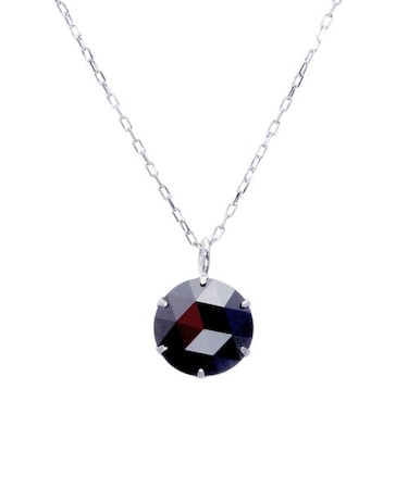 ネックレス レディース プラチナ ブラックダイヤモンド 1.0ct Pt900 ローズカット 6本爪 LPUC ララクリスティー