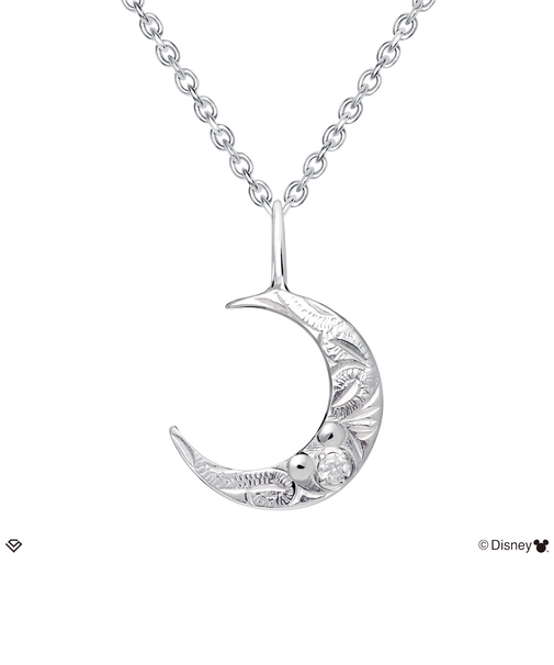 ネックレス ハワイアンジュエリー ディズニー レディース シルバー シルバー925 Disney 月 ムーン ペンダント 「ミッキー」