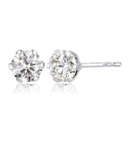【選べる素材(K18 プラチナ)】ピアス 18金 レディース ダイヤ 天然ダイヤモンド 一粒 計0.3ct プラチナ K18 PT900 18金 ゴールド LPUC ララクリスティー