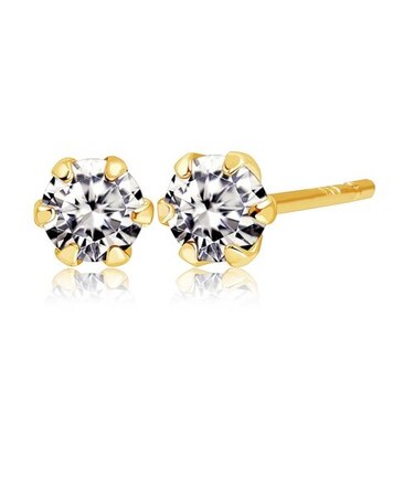 【選べる素材(K18 プラチナ)】ピアス 18金 レディース ダイヤ 天然ダイヤモンド 一粒 計0.2ct プラチナ ゴールド K18 LPUC ララクリスティー