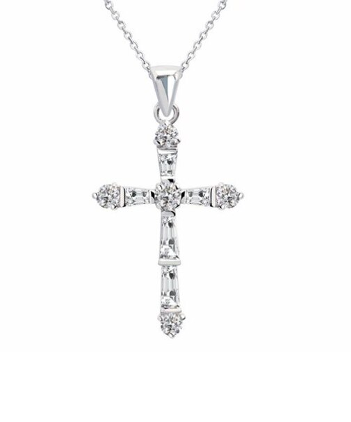 ネックレス レディース 18金 プラチナ クロス シルバー シルバー925 ブランド ホーリークロス WHITE Label LSC ララクリスティー