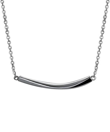 ネックレス メンズ シルバー バー スマイル シルバー925 小ぶり ブラックコーティング ララクリスティー  LSC プレゼント