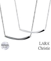 ペアネックレス  シルバー バー スマイル ネックレス ペア 記念日 誕生日プレゼント カップル シルバー925 ララクリスティー  レディース メンズ LSC