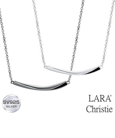 ペアネックレス  シルバー バー スマイル ネックレス ペア 記念日 誕生日プレゼント カップル シルバー925 ララクリスティー  レディース メンズ LSC