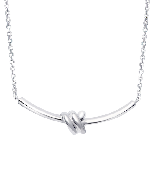 ネックレス レディース シルバー  シルバー925 結び目 デザイン 誕生日プレゼント