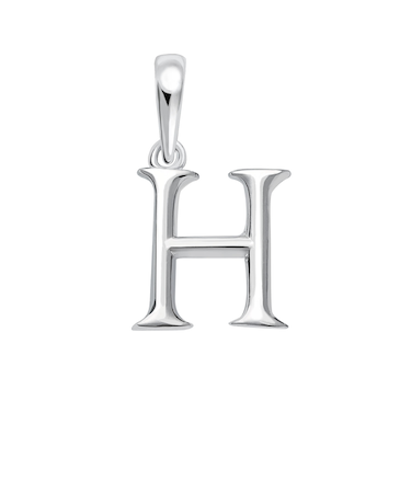 ネックレス ペンダントトップ プラチナ イニシャル アルファベット チャーム お守りジュエリー 重ね付け H