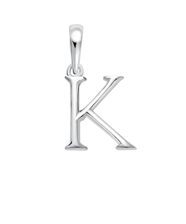 ネックレス ペンダントトップ プラチナ イニシャル アルファベット チャーム お守りジュエリー 重ね付け K