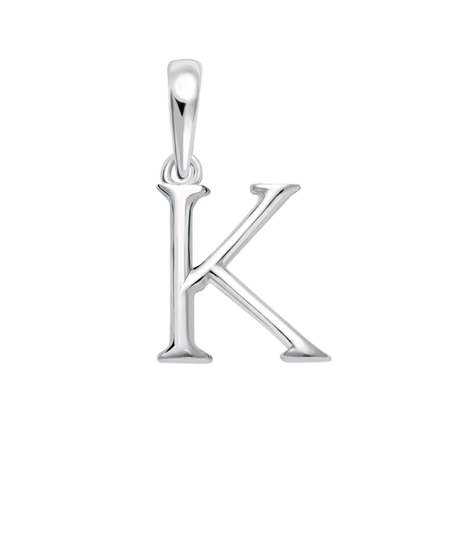 ネックレス ペンダントトップ プラチナ イニシャル アルファベット チャーム お守りジュエリー 重ね付け K