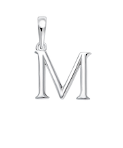 ネックレス ペンダントトップ プラチナ イニシャル アルファベット チャーム お守りジュエリー 重ね付け M