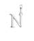 ネックレス ペンダントトップ プラチナ イニシャル アルファベット チャーム お守りジュエリー 重ね付け N