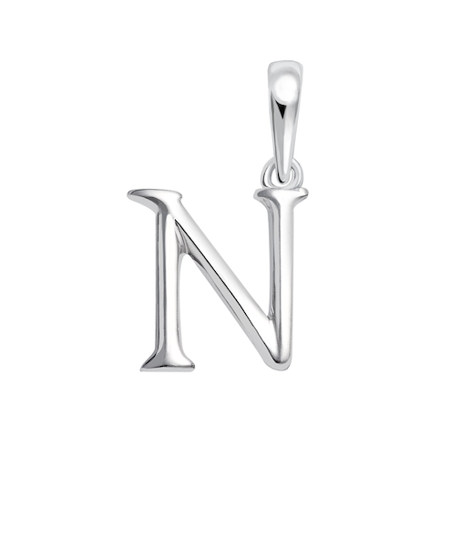 ネックレス ペンダントトップ プラチナ イニシャル アルファベット チャーム お守りジュエリー 重ね付け N