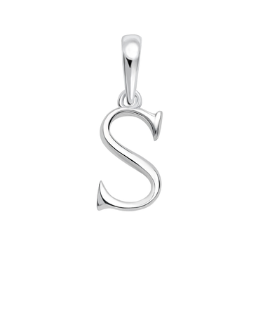 ネックレス ペンダントトップ プラチナ イニシャル アルファベット チャーム お守りジュエリー 重ね付け S