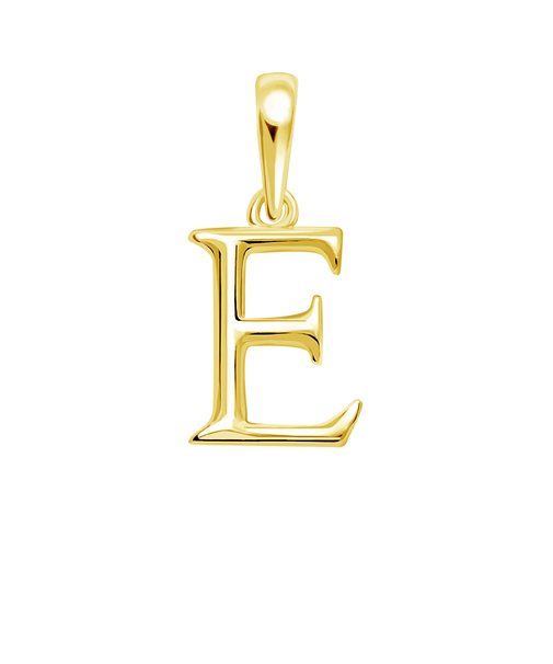ネックレス ペンダントトップ K18 ゴールド イニシャル アルファベット チャーム お守りジュエリー 重ね付け E
