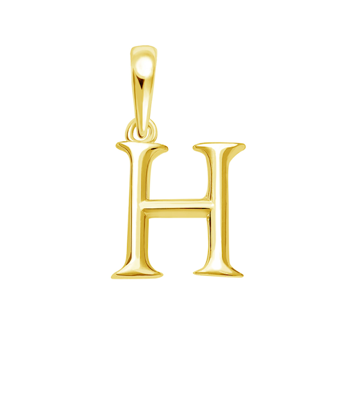 ネックレス ペンダントトップ K18 ゴールド イニシャル アルファベット チャーム お守りジュエリー 重ね付け H