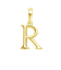 ネックレス ペンダントトップ K18 ゴールド イニシャル アルファベット チャーム お守りジュエリー 重ね付け R