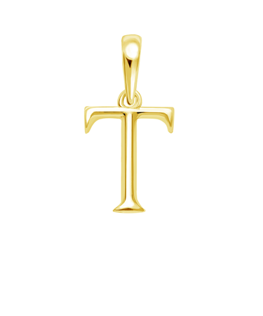 ネックレス ペンダントトップ K18 ゴールド イニシャル アルファベット チャーム お守りジュエリー 重ね付け T