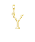 ネックレス ペンダントトップ K18 ゴールド イニシャル アルファベット チャーム お守りジュエリー 重ね付け Y
