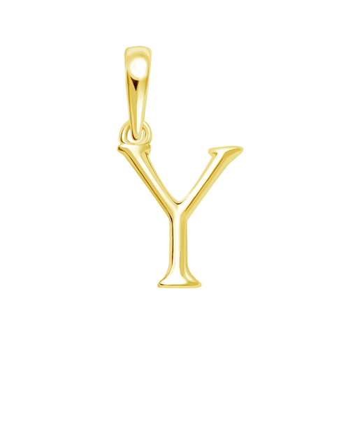 ネックレス ペンダントトップ K18 ゴールド イニシャル アルファベット チャーム お守りジュエリー 重ね付け Y