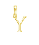 ネックレス ペンダントトップ K18 ゴールド イニシャル アルファベット チャーム お守りジュエリー 重ね付け Y