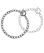 チェーンブレスレット メンズ ペア シルバー