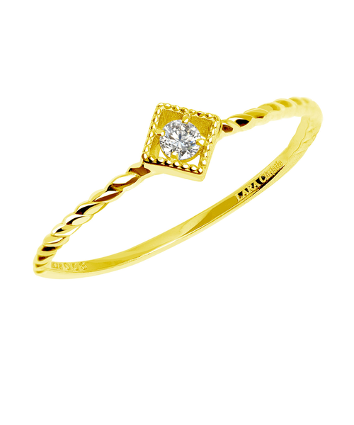 リング 指輪 レディース プラチナ ダイヤ ダイヤモンド スクエア K18