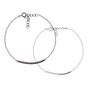 ブレスレット ペア シルバー シルバー925 バー デザイン メンズ レディース シンプル おしゃれ