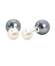 ピアス レディース アコヤ真珠 5.5-7.8mm 計 4珠 バックキャッチ 鑑別書付き