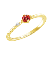 ピンキーリング レディース シルバー925 ゴールド カラー ジルコニア