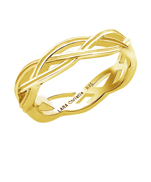 ピンキーリング レディース シルバー925 シルバー ロープデザイン 編み込み